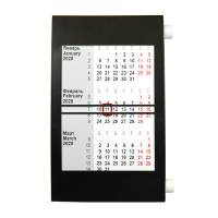 Календарь настольный на 2 года; черный с белым; 18х11 см; пластик