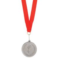 Медаль наградная на ленте "Серебро"; 48 см.