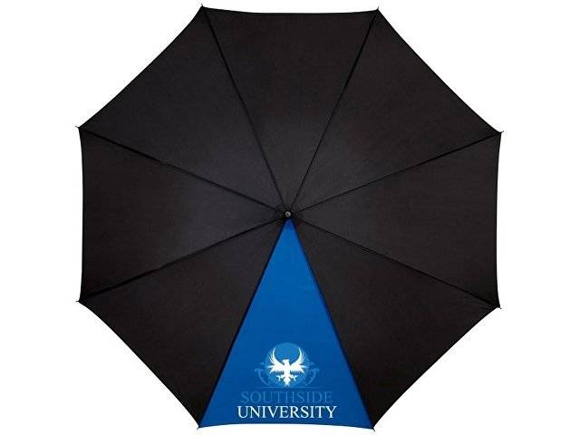 Зонт-трость Lucy 23" полуавтомат, черный/синий