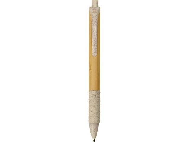 Ручка из бамбука и переработанной пшеницы шариковая "Nara", бамбук/бежевый