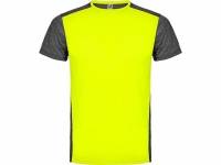 Спортивная футболка "Zolder" детская, неоновый желтый/черный меланж
