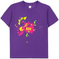 Футболка детская «Пятно Maker», фиолетовая
