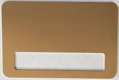 Бейдж сублимационный 76x51мм, с окном 60x12мм, металл, золото, магнитное крепление