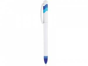 Ручка шариковая «Трио» белая/синяя/голубая